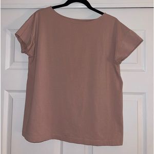 J. Jill Luxe Supima Short Sleeve Tee Mauve Size Medium